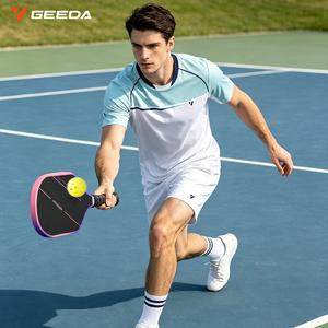 Outdoor bedrukte ademende plus size zomer pickleball shirt UPF50+ UV bescherming vocht afvoerende sportkleding - Product Image 2
