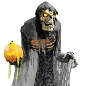 A New Halloween Costume with a Skeleton Holding a <strong>Pumpkin</strong> in Hand and an Electric Big <strong>Ghost</strong> - Product Image 2