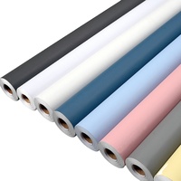 Papier peint auto-adhésif uni épais, imperméable et amovible pour chambre à coucher, dortoir, chambre de location, décoration murale et fond.