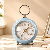 Jam Meja Warna-warni Bentuk Macaron, Suara Alarm Jernih & Keras, Menyala dalam Gelap, Dekorasi Rumah Tangga, Ornamen Hias, Jam Meja - Promo!