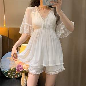 <span class=keywords><strong>ชุด</strong></span><span class=keywords><strong>นอน</strong></span>แขนยาวสำหรับฤดูใบไม้ผลิและฤดูใบไม้ร่วงชุดนอน<span class=keywords><strong>เจ้า</strong></span><span class=keywords><strong>หญิง</strong></span><span class=keywords><strong>วิน</strong></span><span class=keywords><strong>เท</strong></span><span class=keywords><strong>จ</strong></span>แขนสั้นคอกลมนางฟ้าสำหรับเด็กผู้หญิงใส่อยู่บ้านในฤดูร้อน - Product Image 4