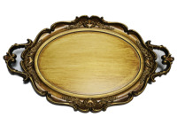 Assiette de Présentation Ovale en PP Doré Écologique, Motif Personnalisé pour Mariage, Fête, Rangement de Bonbons et Biscuits, Style Sud-Ouest – Vente en Gros