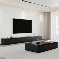 Meuble TV en bois créatif moderne et minimaliste avec tiroir de rangement, ensemble meuble TV et table basse pour salon