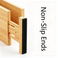 Diviseurs de tiroirs rectangulaires en bambou Lifewit de 5 pouces de hauteur, 45-55 cm/17,5-22 pouces, réglables et extensibles pour vêtements, cuisine, cosmétiques