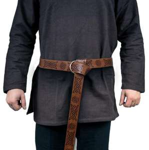 Ecowalson Médiéval Boucle Anneau Ceinture Costume Rétro Accessoire Femmes Hommes Viking Pirate Cosplay Vintage PU Boucle En Cuir - Product Image 3