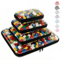 Étui rigide transparent à fermeture éclair, organiseur de rangement pour jouets, trousse à crayons, pochettes organisatrices, trousse de toilette de voyage, sacs à maquillage pour cosmétiques