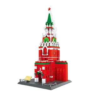 WANGE 5219 Weltberühmte Architektur Spass kaya Turm von Moskau Kreml Baustein Spielzeug