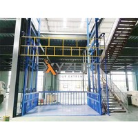 XYZLIFT-CE mal kargo navlun bina asansörü asansörler 1 3000kgs Capacacity asma kat hidrolik kargo asansörü ile durur