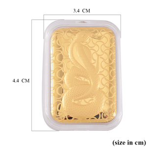 Món Quà Thủ Công Vàng Rắn Emboss Vàng Tấm 31x45.5Mm 10Mg Vàng Bộ Sưu Tập Lưu Niệm - Product Image 4