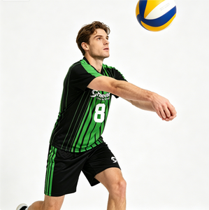 Jersey Voli Pria Ringan, Kaos Voli V-Neck, Pakaian Voli - Product Image 2