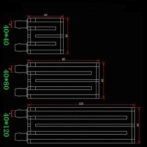 스마트 전자 제품 사용자 정의 40*40mm 40*80 알루미늄 또는 보라색 구리 CPU GPU 수냉 블록 - Product Image 4