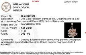 Impresionante Colgante de Diamantes en Oro para Mujer, Brillo Clásico y Elegante, Joyería Fina, Regalo para Bodas y Fiestas - Product Image 6