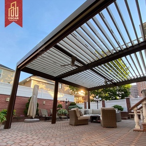 Toit à persiennes pour <span class=keywords><strong>terrasse</strong></span>, jardin, gazébo motorisé en aluminium, auvents et Pergolas avec télécommande, <span class=keywords><strong>prix</strong></span> d'usine - Product Image 1