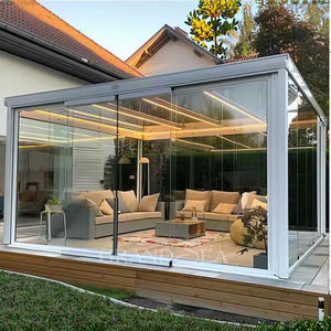 Véranda moderne en verre de luxe pour villa Véranda victorienne quatre saisons à effet de serre jardin patio incliné pour hôtels - Product Image 2
