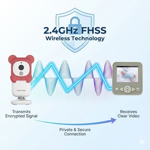 KT-905SB 2.8 Inch <b>IPS</b> Screen Video Baby Monitor 720P HD Night Vision Two Way Audio Smart Nanny <b>Camera</b> - Product Image 5