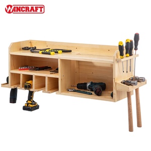 WINCRAFT OEM Étagère murale moderne en bois pour rangement d'outils, organisateur d'outils électriques pour garage, <span class=keywords><strong>atelier</strong></span>, remise, sous-sol - Product Image 3