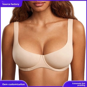 <span class=keywords><strong>Soutien</strong></span>-<span class=keywords><strong>gorge</strong></span> T-shirt lisse à armatures grande taille, <span class=keywords><strong>soutien</strong></span>-<span class=keywords><strong>gorge</strong></span> sans couture à armatures pour forte poitrine, effet sans armatures pour femme - Product Image 4