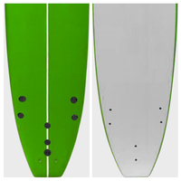 Planche de surf souple HARUYAMA en HDPE avec mousse EPS, dessus souple vert, pont en époxy, planche de paddle pour l'école de surf, logo personnalisé
