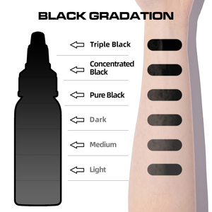 Meilleur logo OEM Kit d'encres de tatouage à pigment de tatouage dynamique triple noir pour micropigmentation - Product Image 4
