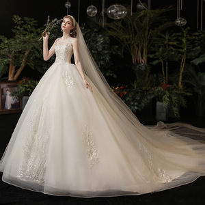 Wedding Dress Strapless Off Shoulder Spaghetti Strap Lace Natural Waistline Simple French Style Floor Length Bridal Gown - Product Image 4