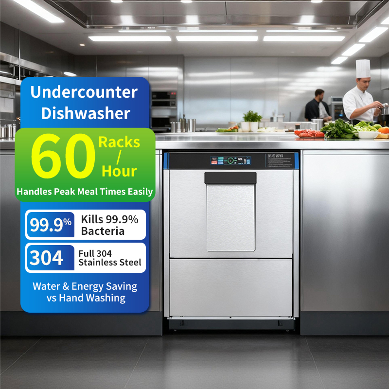 Smart Commercial Dishwasher Machine Stainless Steel Built-In Electric Power Source for Home and Hotel Use