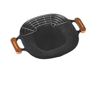 Blackdog Grill Pan Casa Grelhar Outdoor Camping Indução coreana Non-Stick Frying Pan