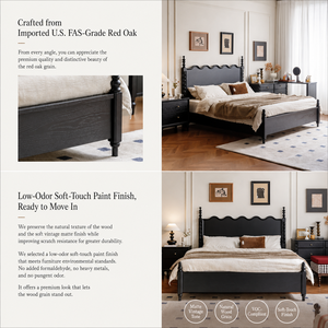 Lit double king size en bois massif de style <span class=keywords><strong>nordique</strong></span> moderne avec support en bois de pin de Nouvelle-Zélande et chêne rouge pour mobilier de chambre - Product Image 5