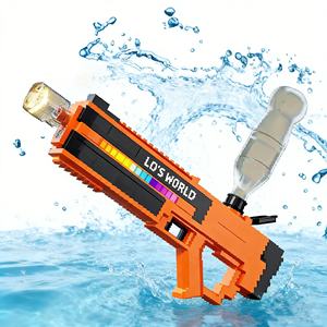Pistola <span class=keywords><strong>de</strong></span> Agua Eléctrica <span class=keywords><strong>de</strong></span> Juguete, <span class=keywords><strong>de</strong></span> Plástico, para Piscina y Playa, con Diseño <span class=keywords><strong>de</strong></span> Película <span class=keywords><strong>Pixel</strong></span>, Disparo Automático Continuo, Luz LED, para Niños - Product Image 1