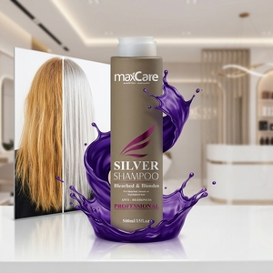 Maxcare OEM ODM, Crema Tóner Morada Orgánica de Uso Profesional en Salón, Elimina el Amarillo, Champú Plateado para Cabello Rubio y Gris - Product Image 1