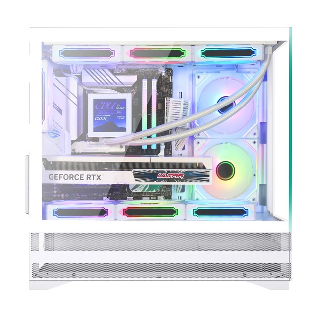 OEM Cpu Case Tempered Glass Matx Itx Gabinete Gamer Computer Gaming Pc Case with Fan White 220M01 Boitier Gabinete PC Caja Kasa