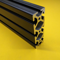 6063 Alu 2020 2080 3030 4040 4080 8080 9090 100100 120120 NOIR Anodisé Profilés en aluminium t fente CNC Extrusion d'aluminium