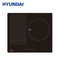 Kompor Induksi Listrik HYUNDAI 60CM 3-Zona dengan Kontrol Panel Sentuh, Daya 6.6kW, Built-in untuk Penggunaan Rumah Tangga