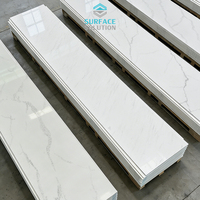 Dalles de pierre artificielle du Guangdong pour comptoirs de cuisine et de salle de bain, panneaux décoratifs modernes couleur marbre, dalles de surface solide pure
