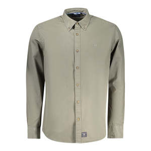 Chemise habillée en coton vert pour homme - Infroissable, style décontracté chic, taille S - Product Image 2