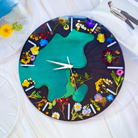 Ensemble de moules en résine de silicone pour horloge ronde, chiffres romains, symbole du dollar, moules pour la fabrication d'horloges murales, pour la décoration de la maison et l'artisanat