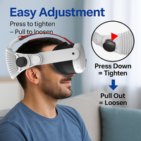 Item Baru tali kepala ringan bulu tali nyaman mengurangi tekanan Headset VR aksesoris tali kepala untuk Meta Quest 3S