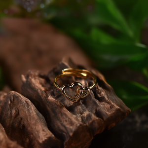 แหวนแฟชั่น สแตนเลส 316L ชุบทอง PVD ดีไซน์รูปหัวใจ ปรับขนาดได้ สำหรับผู้หญิงและผู้ชาย - Product Image 3