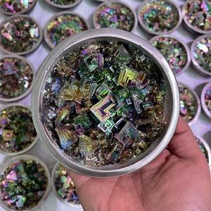 Bol de minéraux de bismuth géodes de bismuth rondes lingots de métal de démagnétisation spécimen minéral en cristal à vendre - Product Image 3