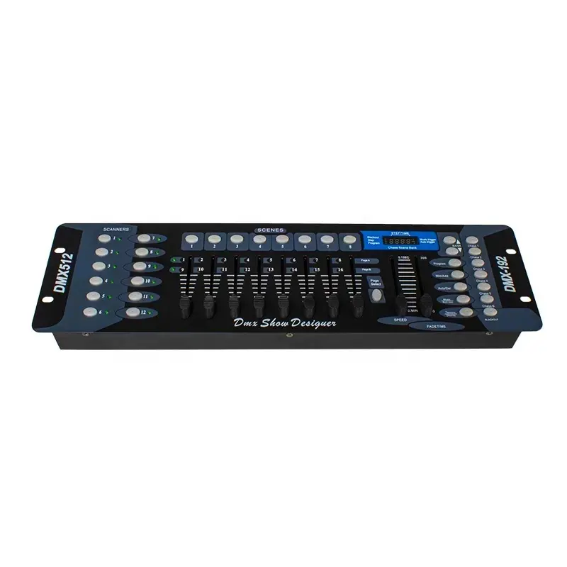 Controlador de luces de escenario DMX 512, controlador fácil de usar para fiesta, DJ, consola DMX 192