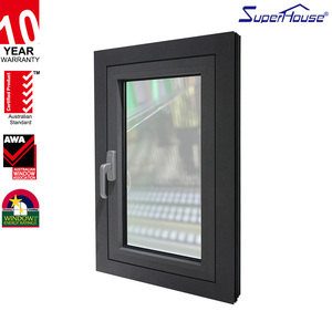 Fenêtre à battant en aluminium Superhouse avec double vitrage trempé transparent, style <span class=keywords><strong>baie</strong></span> <span class=keywords><strong>vitrée</strong></span> - Product Image 6