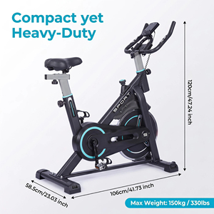 Vélo de spinning à transmission par courroie silencieuse pour la maison et l'appartement, personnalisation de la routine d'exercice, logo personnalisé - Product Image 2