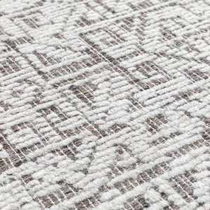 GreHand Knotted 100% New Zealand Wool Rug | Ivory Gray Geometric Tribal Rug | Modern Vintage <b>Carpet</b> - Product Image 6