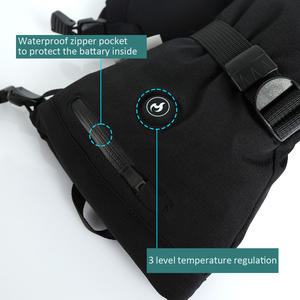 Guanti Riscaldati in Pelle Impermeabile Ricaricabili Guanti da Neve Riscaldati Guanti da Snowboard con Batteria e Caricatore - Product Image 2