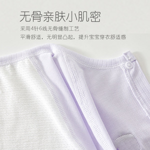 Combinaison à manches courtes pour bébé, combinaison en tricot fin d'été, unisexe, pyjama climatisé pour nouveau-né - Product Image 4
