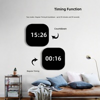 Horloge murale numérique de 13 pouces avec télécommande, minuteur de compte à rebours, calendrier perpétuel lumineux pour la décoration du salon ou du bureau