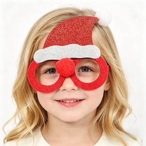 Suministros para Fiestas Navideñas, Máscara <span class=keywords><strong>de</strong></span> Santa Claus <span class=keywords><strong>de</strong></span> Fieltro Brillante con <span class=keywords><strong>Nariz</strong></span> Decorativa <span class=keywords><strong>y</strong></span> <span class=keywords><strong>Bigote</strong></span>, <span class=keywords><strong>Gafas</strong></span> para Decoración del Hogar - Product Image 6
