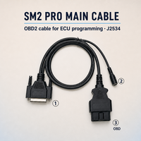 Adaptateur de diagnostic SM2 PRO J2534 Bluetooth OBD2, programmeur ECU, scanner de diagnostic automobile pour la lecture et la programmation de l'ECU