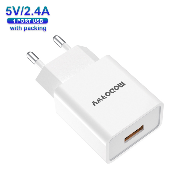 MODORWY Portable USB Wall Charger QC3.0 12W 5V2.4A Fast Charger for Mobile Phones