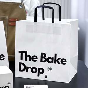 Sacs en papier kraft personnalisés, écologiques, recyclables, pour l'emballage des achats, avec logo client, pour boulangerie et plats à emporter - Product Image 5