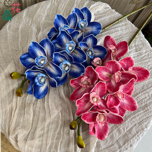 Fleur artificielle d'orchidée Cymbidium, fleur en soie, décoration intérieure, décoration de mariage, décoration de la maison, style européen - Product Image 2